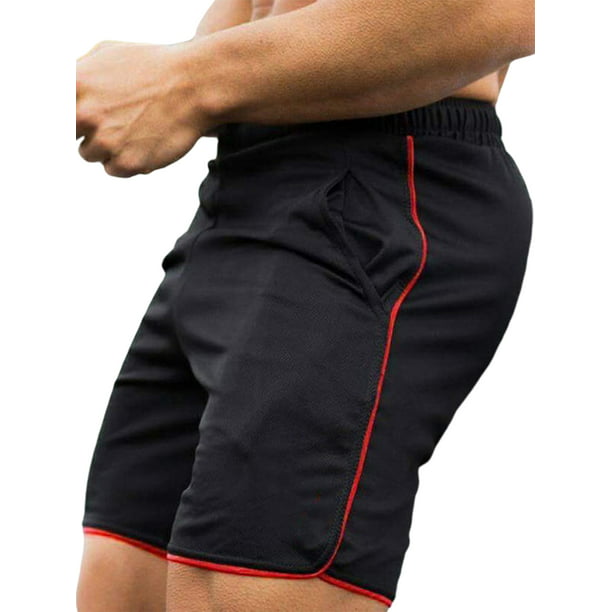 Mens Basketball Gym Fitness Workout Athletic Shorts with 2 Pockets M-XL Fast Dri 